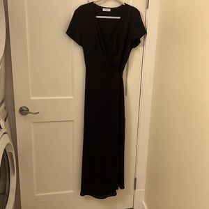 Chic black wrap dress (reformation)